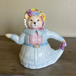 Seymour Mann “Tea Time” Teddy Bear Teapot Vintage CottageCore Whimsical Decor